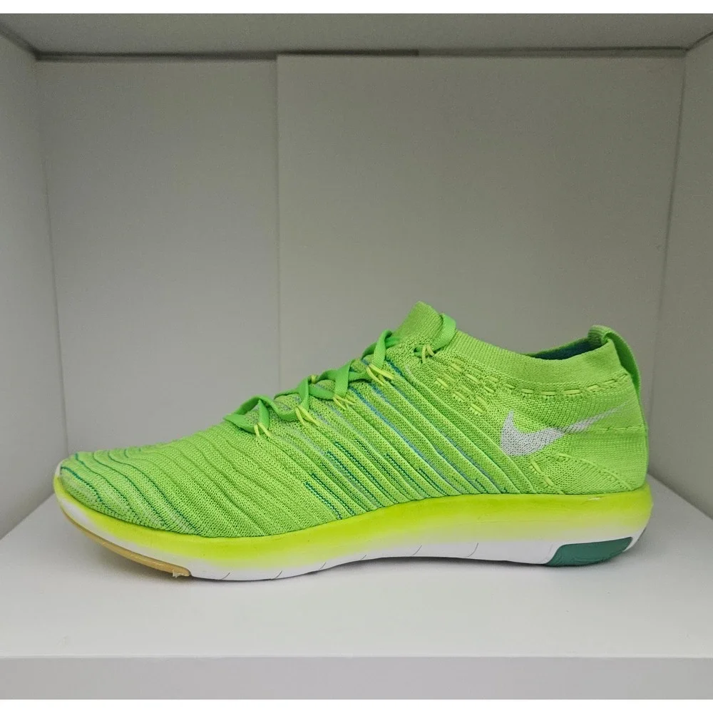 Nike Free Transform Flyknit Running Shoes Women's 6 Lime Green Training